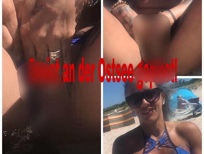 Fit***Sandy Porno Video: Dreist den Ostsee  Strand voll gepi**t