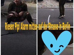 Fit***Sandy Porno Video: Riesen pi*i Alarm mitten auf der Straße in Berlin